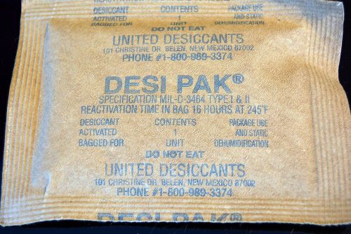 Lot of 10 Military Grade Full Unit Desiccant Packs Desi Pack  Re-Useable Clay