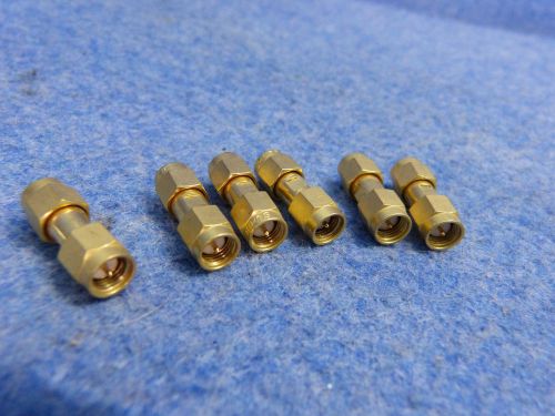 Lot of 6 SUHNER SMA Male to SMA Male Plug In Series RF Coaxial Adapter Connector