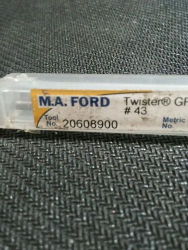 MA Ford 20608900, #43 Twister GP 3X, Solid Carbide  Drill