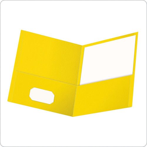 Oxford Twin Pocket Folders Letter Size Yellow 25 per Box (57509EE) 1