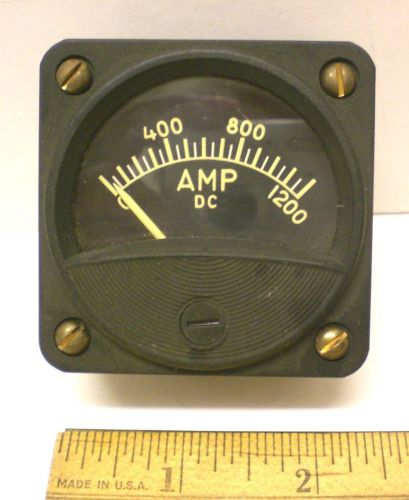 DC AmMeter, 0-1200 AmpsDC, Military Sealed 2 1/2&#034; Meter, GE, New, Made in USA