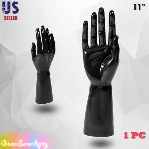 Male Mannequin Hand Display Jewelry Bracelet ring glove Stand holder black H-1