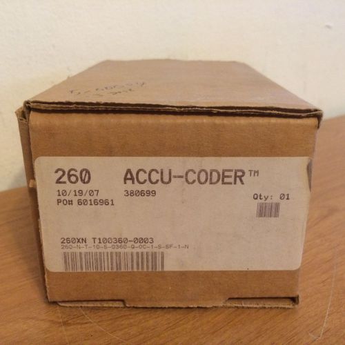 NIB Encoder Products Accu-Coder 260-N-T-10-S-0360-Q-OC-1-S-SF-1-N Encoder