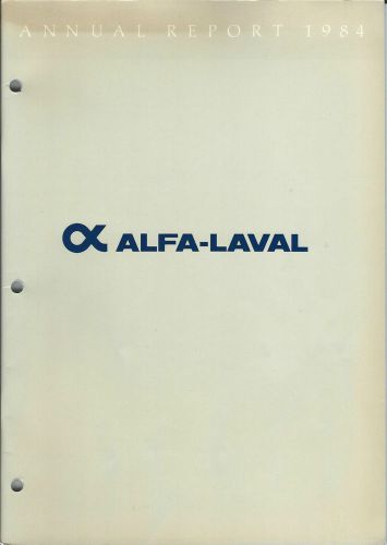 Annual Report - Alfa-Laval - Milking Machine Dairy Equipment - 1984 (E3143)
