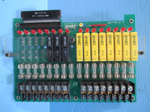 Sixnet 60-PB16-F PLC Board w IAC-01 &amp; OAC-01 Relays CB381C1 Digitronics Six Net
