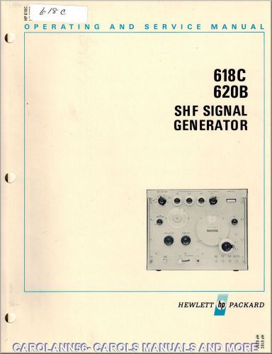 HP Manual 618C 620B SHF SIGNAL GENERATOR