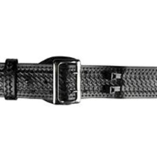 Boston leather 6502-3-34 black bw nickel fr2 stealth duty belt w/ restraints 34&#034; for sale