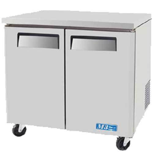 Turbo muf-36 undercounter freezer, 1 section (2 doors), 36-1/4&#034; wide, casters, m for sale