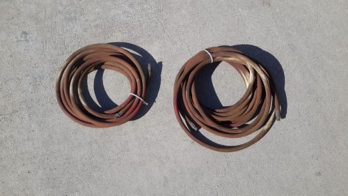 Acetylene torch 25&#039; 1/4&#034; hoses (2) used