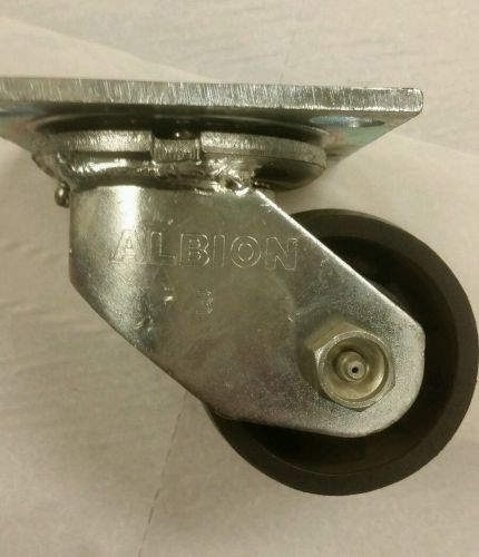 Albion Slotted Wheel Casters - set of 4 casters - heavy duty galvanized steel