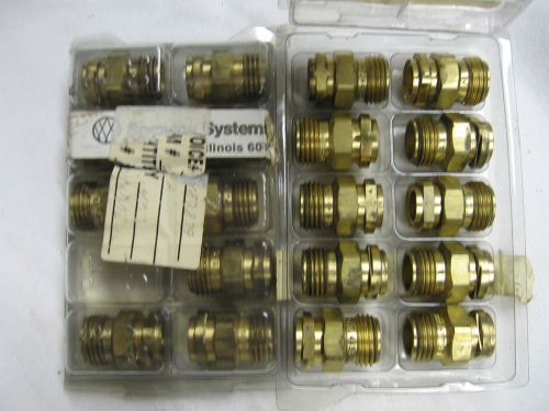 Lot of 18 Spraying Systems Co. - SS Co - QJ 11/16 - 16 Adaptor Brass - New