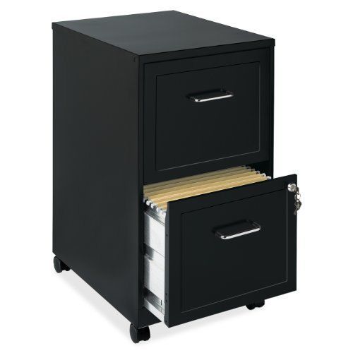 Lorell 16872 2-Drawer Mobile File Cabinet, 18-Inch
