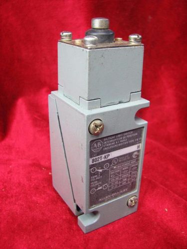 Allen Bradley Oiltight Limit Switch 802T-KP H with Pushbutton Operator Head