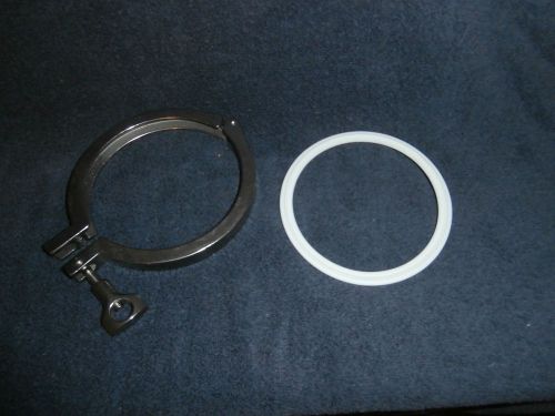 5&#034; and 6&#034; Sanitary Type 304 S.S. Tri-Clamps with gaskets