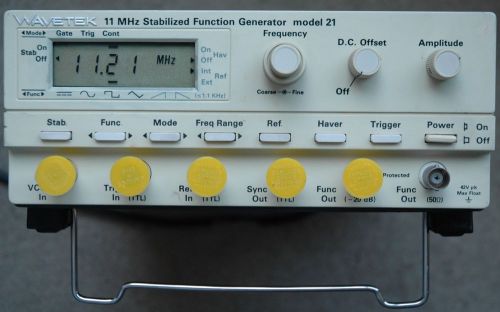 Wavetek Model 21 11Mhz Stablized Function Generator, Fully tested, Works Great