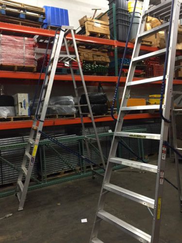 Louisville ap5010 10 ft aluminum ladder type 1a 300 lb capacity osha ansi used for sale