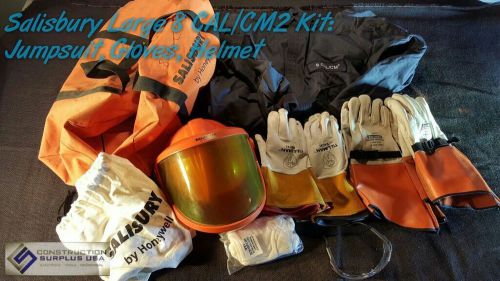 Salisbury Large Welders Kit Incl Coveralls Hardhat Gloves 8 CAL/CM2