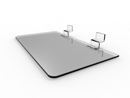 Clear Acrylic Plexiglass Slatwall Transparent Shelf Display with Lip 11709-12D