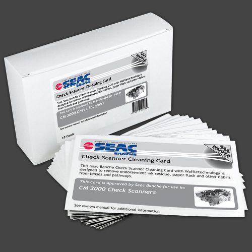 Seac Banche CM3000 Check Scanner Cleaning Card (15 cards)