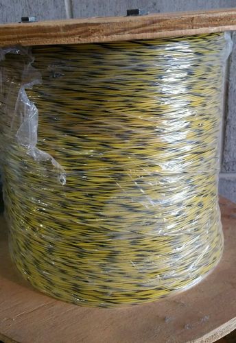 Yellow and black 22 Awg hook up wire Spool 5000 FT