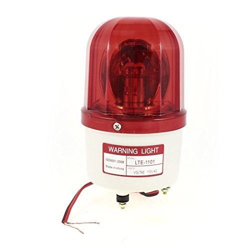 Industrial AC 110V Flashing Emergency Rotary Warning Lamp Light Red