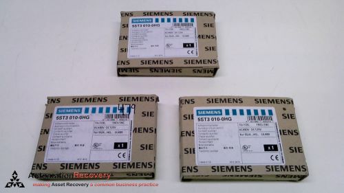 Siemens 5st3 010-0hg - pack of 3 - auxillary circuit switch, 480vac, new #219947 for sale