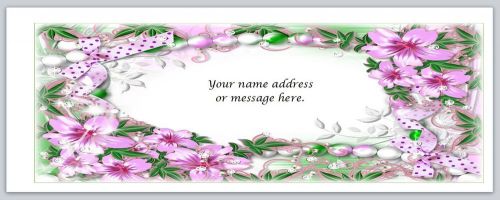 30 personalized return address labels flowers buy 3 get 1 free (bo659) for sale