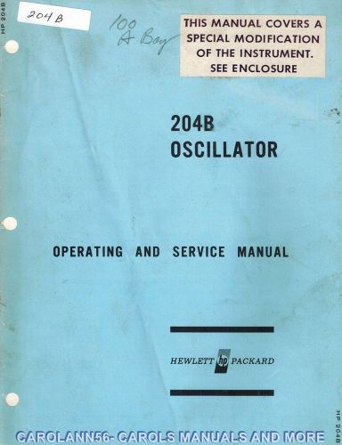 HP Manual 204B AUDIO OSCILLATOR