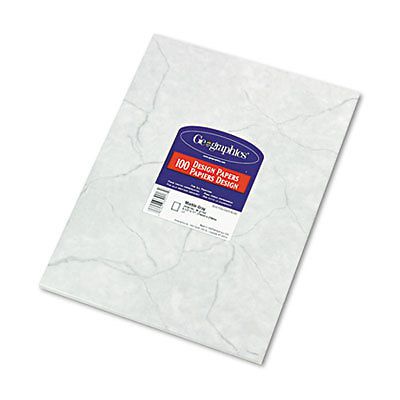 Design Paper, 24 lbs., Marble, 8 1/2 x 11, Gray, 100/Pack, Sold as 1 Package