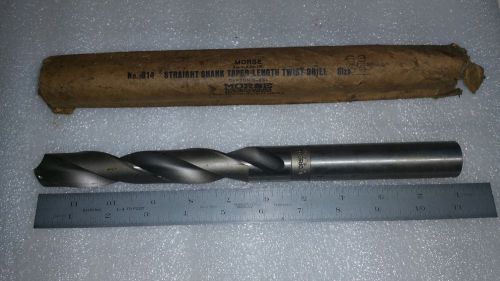Morse Drill Bit 63/64&#034; No. 314 Straight Shank Taper Length Twist Drill Used