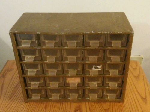 RAACO Vintage Organizer 25 Drawer Steel Cabinet Plastic Drawers Industrial