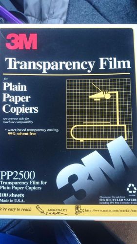 3M TRANSPARENCY FILM PP 2500 75 Sheets REPLACES 3M 686/688 &amp; SCOTCH 501/503
