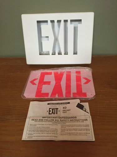 Prescolite diecast metal exit sign - brand new, white for sale