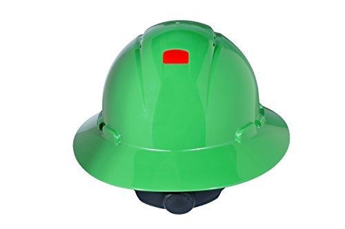 3M Full Brim Hard Hat H-804V-UV, 4-Point Ratchet Suspension, Vented and