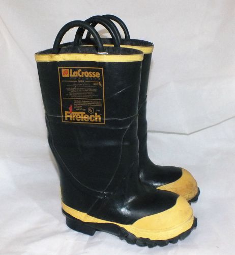 LaCrosse Firefighter Boots Firetech Size M2 1/2 W 4 1/2 Wide (B-31)