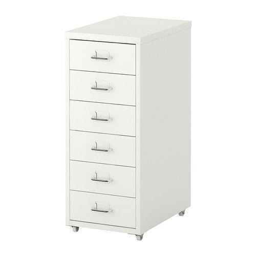 Ikea helmer drawer unit on casters white desk file office organizer new for sale