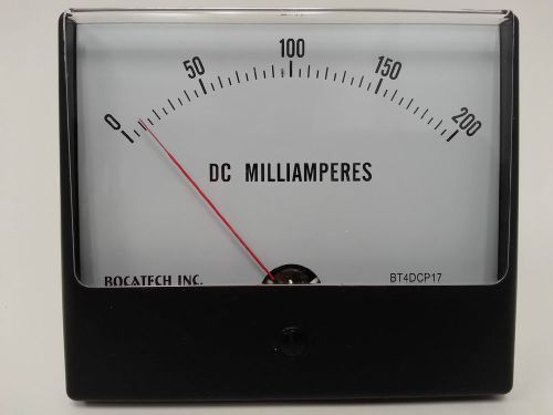 BOCATECH - BT4DCP17 - Panaview Panel Meter, Analog, DC Milliammeter, 4.5&#034;, 0-200