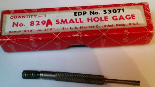 VINTAGE STARRETT SMALL HOLE GAGE, 829A, In Box,