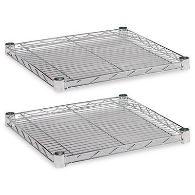 Industrial wire shelving extra wire shelves, 18w x 18d, silver, 2 shelves/carton for sale