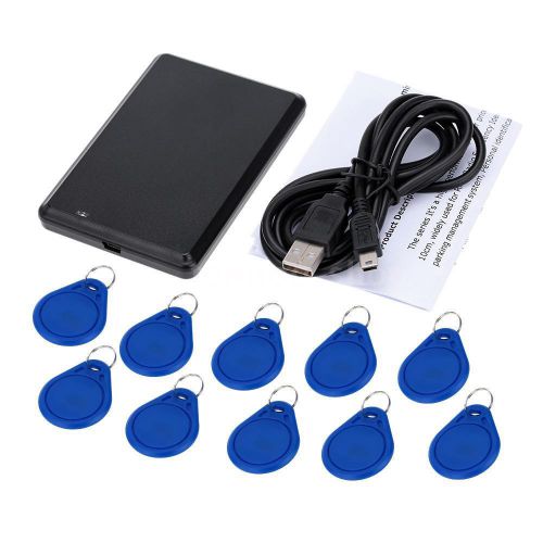 RFID 13.56MHz Proximity Smart IC Card Reader with 10x IC Key Cards E73O