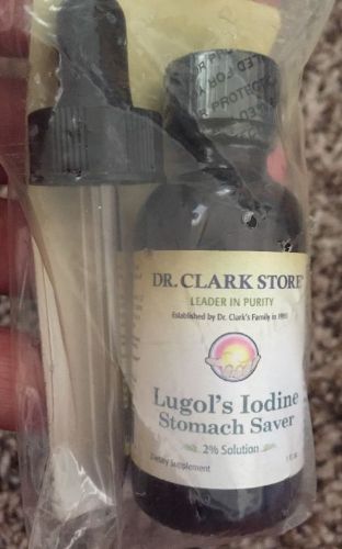 Dr. Clark ••Lugol&#039;s Iodine Stomach Saver•• 1oz. New in Sealed Bag With Dropper