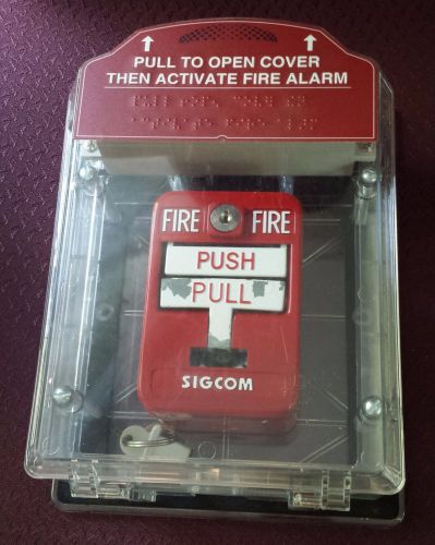Sigcom sentry fire pull box and alarmed cover for sale