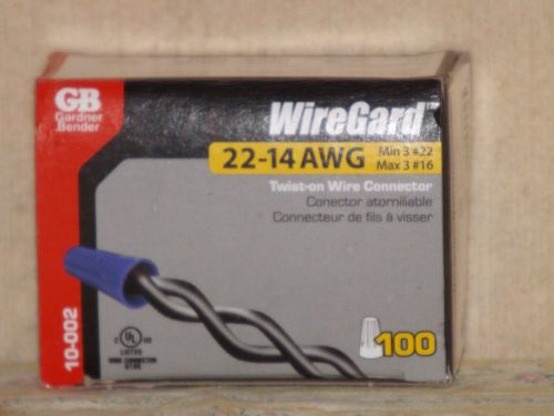 Gardner bender- (100) pcs of 22-14 awg twist-on wire connector-blue-nib for sale