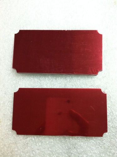 20 red aluminum engraving machine plaque &amp; trophy plates  2x4&#034; awards mvp for sale