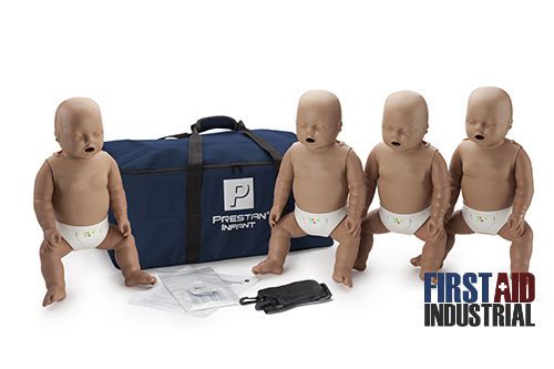 Prestan Dark Skin Infant CPR AED Training Manikin w/Monitor 4 Pack PP-IM-400M-DS