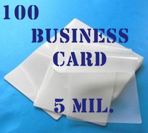 5 mil business card laminating laminator pouches sheets, 2-1/4 x 3-3-3/4  100 pk for sale