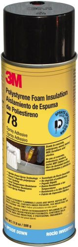 3m(tm) polystyrene insulation 78 spray adhesive clear, net wt 17.9 oz, 1 can for sale
