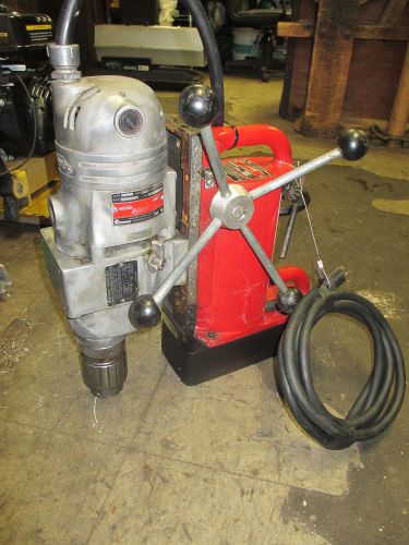 MILLWAUKEE 4297 MAGNETIC DRILL &amp; 4202 STAND /w 3/4&#034; chuck