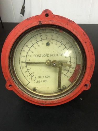 Fw murphy hoist load indicator gauge, 30 v. ac, model 608038 for sale