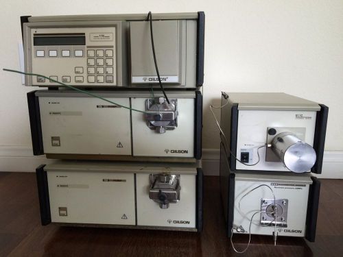 Gilson hplc liquid chromatography system pump, detector, mixer, manometric for sale